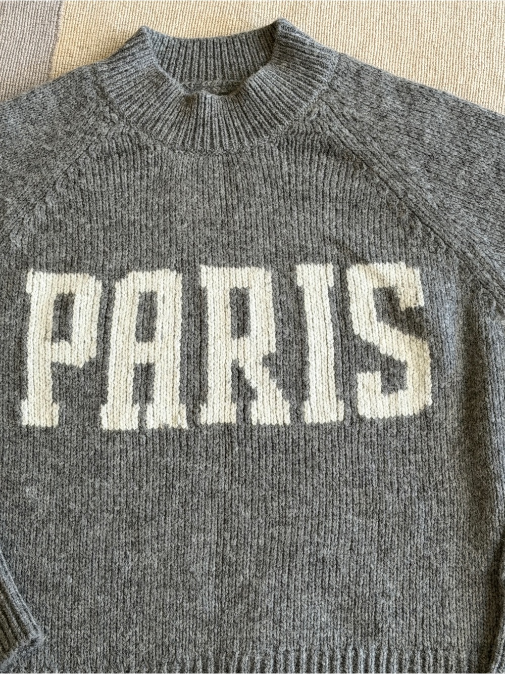 Anine Bing Kendrick Sweater University Paris In Charcoal Wool Cashmere Size S - Picture 6 of 9